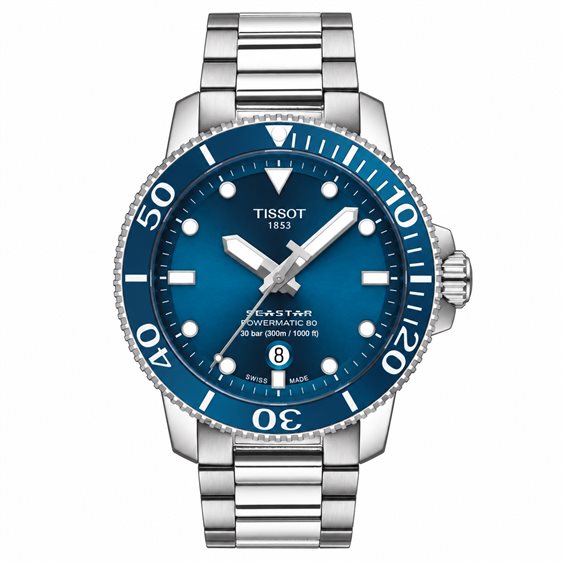 Orologio Tissot Uomo Seastar 1000 Powermatic 80 in Acciaio T1204071104103 - T1204071104103